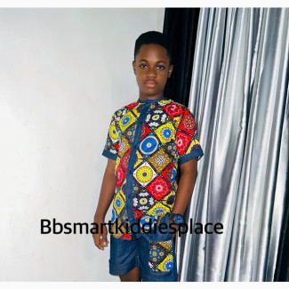 Ankara on Denim Kids Ready to Wear