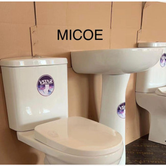 Micco Vstar Toilet With Wash Hand Basin and Pedestal