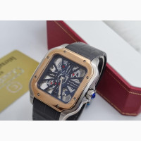 Original CARTIER MECHANICAL Black Leather Available in Store