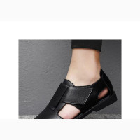 Men#039;s Soft Flat Classic Stylish Roman Sandals - Black