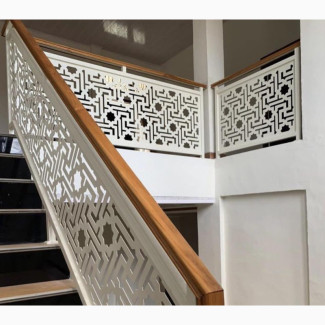 Laser Cut Railings With Wooden Top Rail