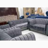 Brand New Home Interiors Gray Fabric Sofas for Your Living Room