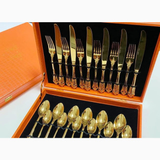 24pcs Dinnerware Set Stainless Steel Tableware Set
