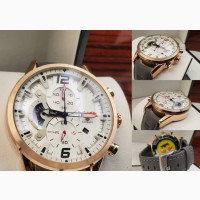 Tag Heuer Grey Leather Chronograph Wristwatch