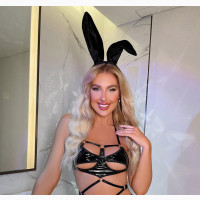 Sexy Leather Bunny Costume for Women