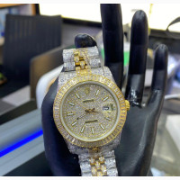 Original Rolex Swiss Made Iced Bezel Stones for Unisex