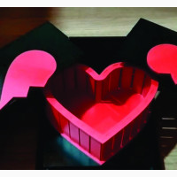 Heart Shaped Roses and Chocolate Gift Box