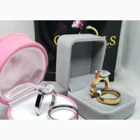 Beautiful Ladies Wedding Ring Set - Gold and Silver