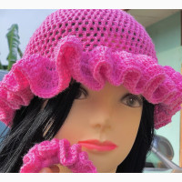 Crochet Ruffle Hat - Available Now