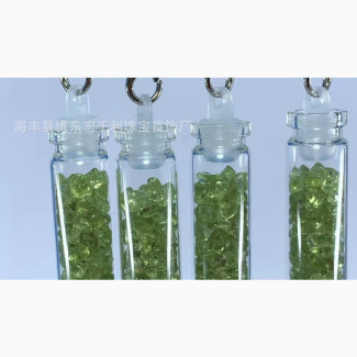 Original Crystal Chips in a Bottle Pendant - Unisex