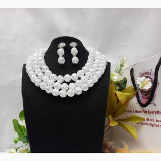 Crystal Silver 3 In 1 Bridal Necklace