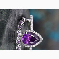 Purple Engagement Ring/ Wedding Band for Women