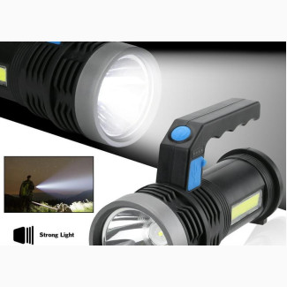 Handheld Rechargeable Flashlight COB Side Light