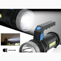 Handheld Rechargeable Flashlight COB Side Light