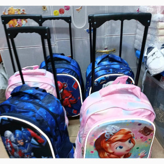 Children Trolley and Back Pack School Bag for Age 1 to 4yrs