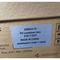 PV SOLAR Combiner Box 6 in 1 AVAILABLE