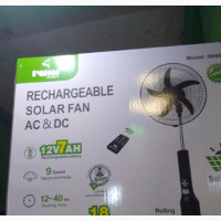Iwin 18inches Rechargeable Solar Fan 12v7ah