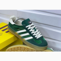 Original Adidas Gucci Gazelle Velvet Green Sneakers
