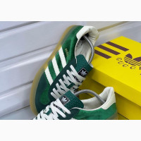 Original Adidas Gucci Gazelle Velvet Green Sneakers