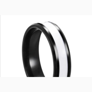 Non- Fading Titanium Steel Silver White Men#039;s Ring