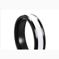 Non- Fading Titanium Steel Silver White Men#039;s Ring