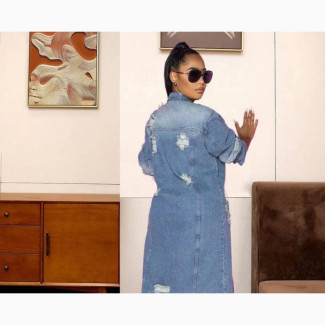 New Ladies Quality Jeans Jacket Gown