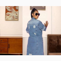 New Ladies Quality Jeans Jacket Gown