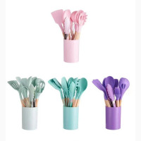 13pcs Silicon Spoons With Spoon Rest
