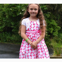 Stylish Polka Dot Dress With Matching White Jacket