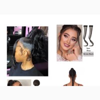 Human Hair and Braid Ponytail Wig
