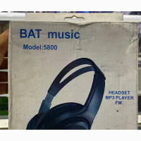 Bat Music Model 5800 Black - Brand New Over-Ear Headphones