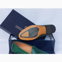 Green and White Leather Shoes
