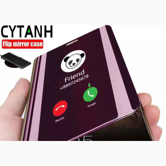 Mirror Case, Stand Flip Book Cover for Coque