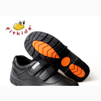 Boys Double Strap Leather School Shoe (33, 34, 42)