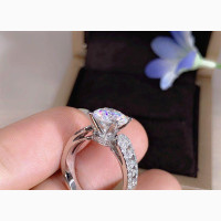 Stunning Moissanite Diamond Engagement Ring - Shop Now
