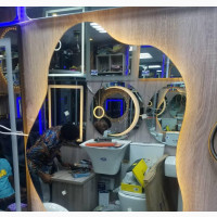 LED Mirror with 3 Different Coloured Light - Bright and Thick Glass
