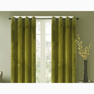 Olive Green Double Panel Curtains