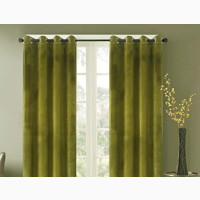 Olive Green Double Panel Curtains