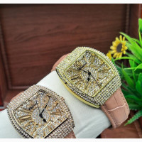 Ladies Stone Leather Wristwatch - Brand New
