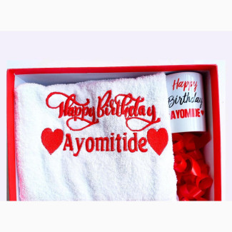 Customised Towel and Mug Gift Set