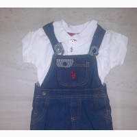 U.S. Polo Assn Baby Boys#039; Polo Shirt and Shortall Short Set