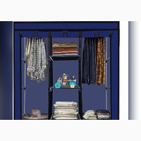 3 Doors Foldable Wardrobes