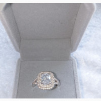 Sterling Silver High-Quality Proposal / Engagement Ring