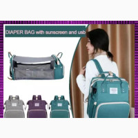 Multipurpose Diaper Bag and Bed With Cover and Usb Port