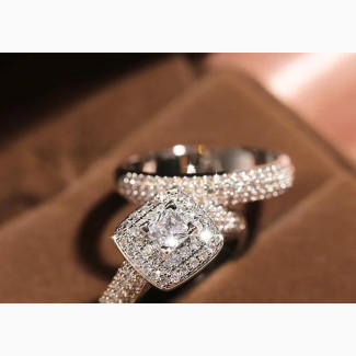 Diamond Sterling Silver Female Wedding Rings
