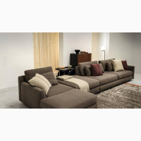 Exquisite Brown L-Shaped Leather Sofa for Comfort