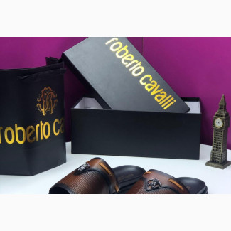 Roberto Cavalli Men#039;s Leather Slippers