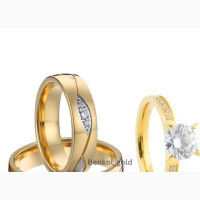3 In 1 Gold Wedding Ring Set