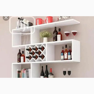 Wall Hanging Flower and Wine Shelf