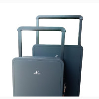 Set of 2 Black Leaves King Executive Celebrity Luggage Boxes